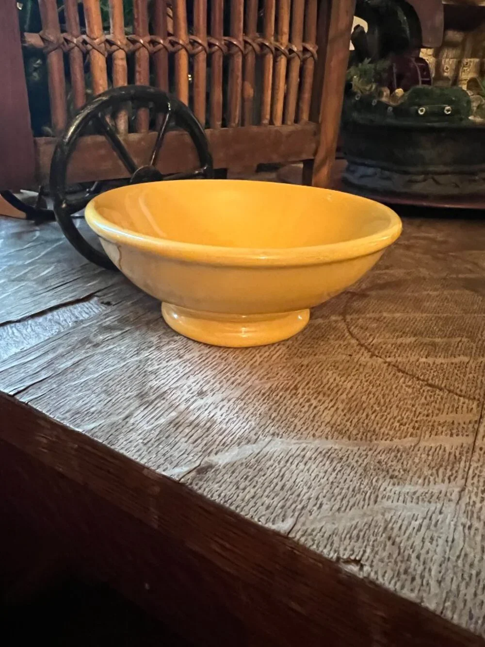 Vintage Hall China Yellow Footed Cereal Soup Bowl #545